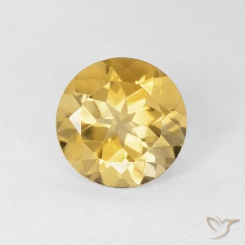 1.91ct Natürlicher Golden Citrin, Runden, VVS