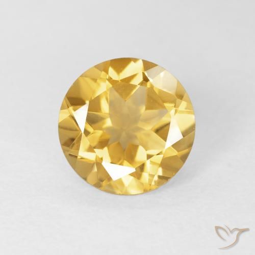 1.72ct Natürlicher Mittleres Gold Citrin, Runden, VVS