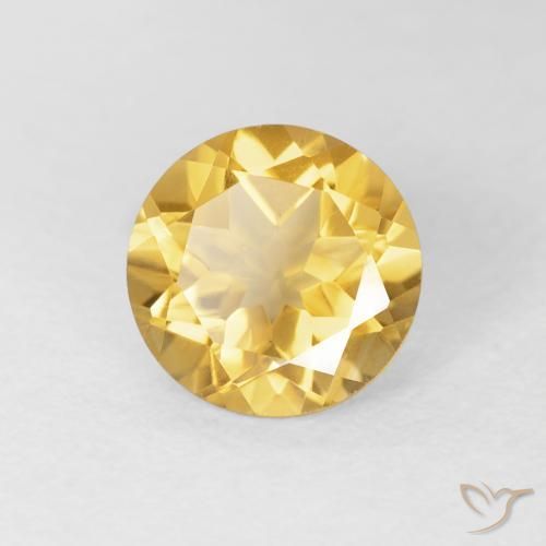 9,17 ctw natürlicher Mittleres Gold Citrin, Runden, VVS