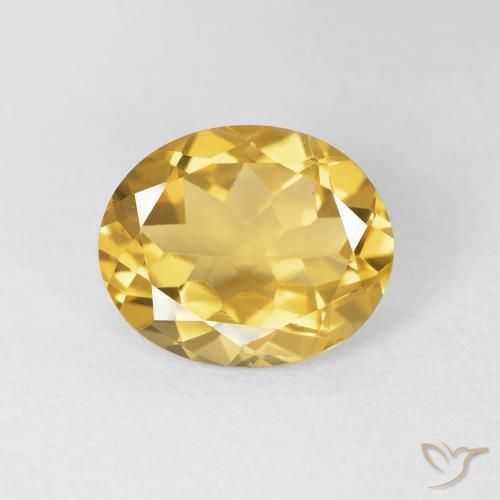 3.93ct Natürlicher Golden Citrin, Oval, VVS