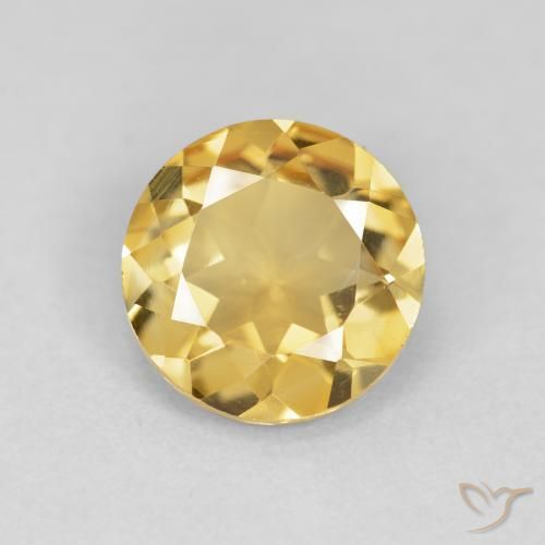 1.49ct Natürlicher Tiefes Gold Citrin, Runden, VVS