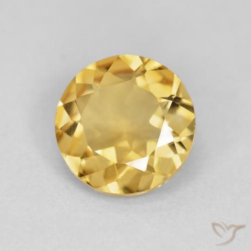 9,17 ctw natürlicher Tiefes Gold Citrin, Runden, VVS