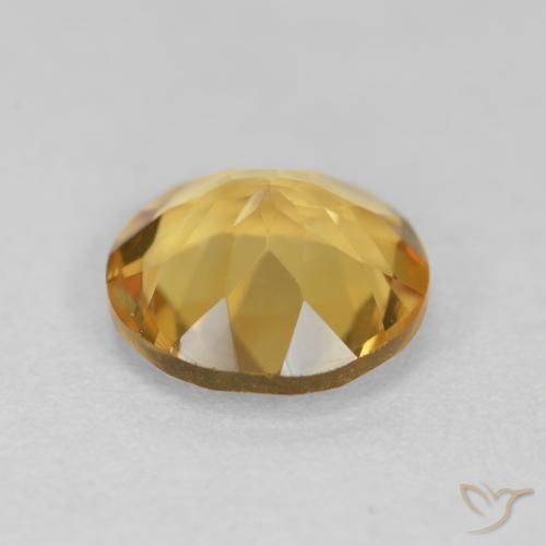 9,17 ctw natürlicher Tiefes Gold Citrin, Runden, VVS