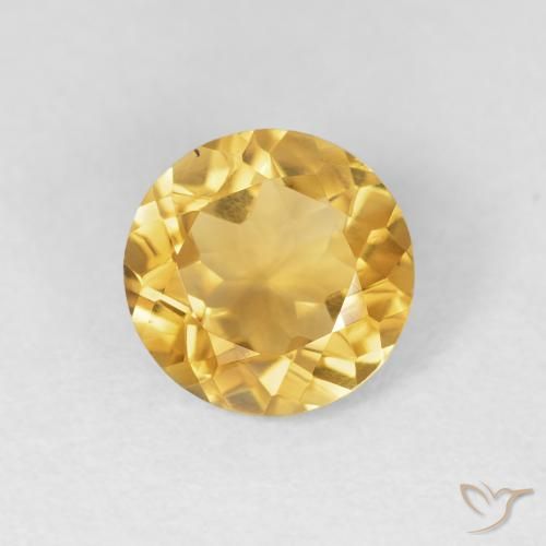 1.53ct Natürlicher Helles Gold Citrin, Runden, VVS