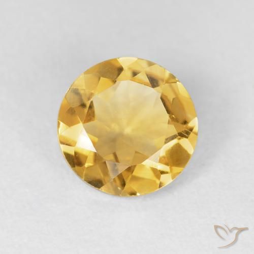 1.60ct Natürlicher Helles Gold Citrin, Runden, VVS