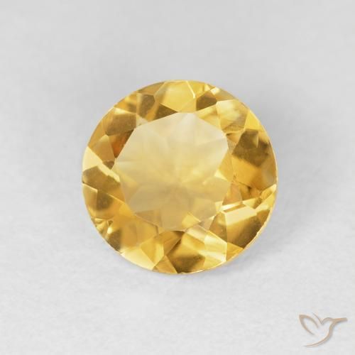 9,17 ctw natürlicher Helles Gold Citrin, Runden, VVS