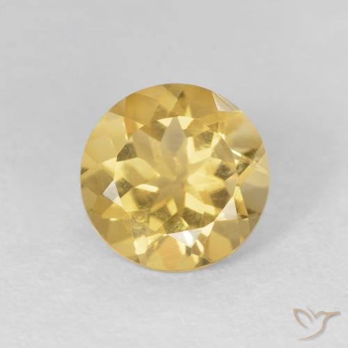 1.78ct Natürlicher Mittleres Gold Citrin, Runden, VVS