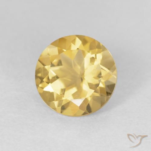 9,17 ctw natürlicher Mittleres Gold Citrin, Runden, VVS