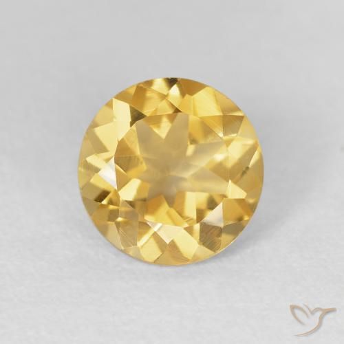 1.73ct Natürlicher Golden Citrin, Runden, VVS