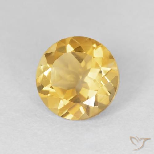 9,17 ctw natürlicher Golden Citrin, Runden, VVS