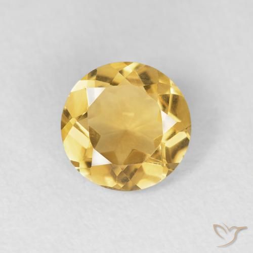 1.10ct Natürlicher Mittleres Gold Citrin, Runden, VVS