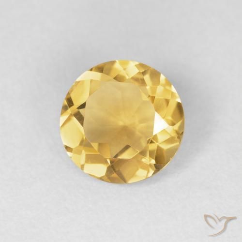 9,17 ctw natürlicher Mittleres Gold Citrin, Runden, VVS