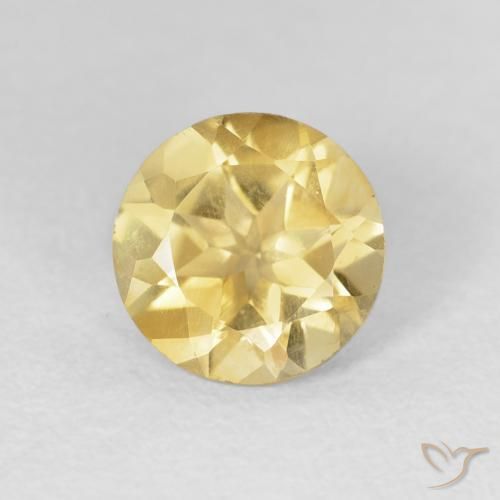 1.63ct Natürlicher Golden Citrin, Runden, VVS