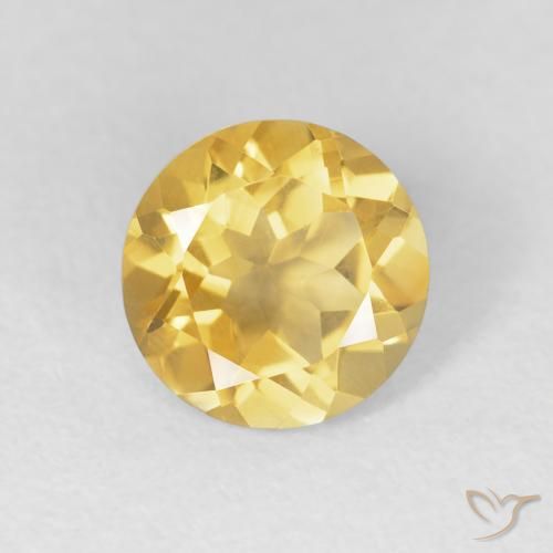 1.89ct Natürlicher gold-orange Citrin, Runden, VVS