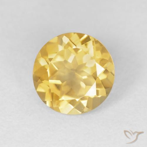 9,17 ctw natürlicher gold-orange Citrin, Runden, VVS