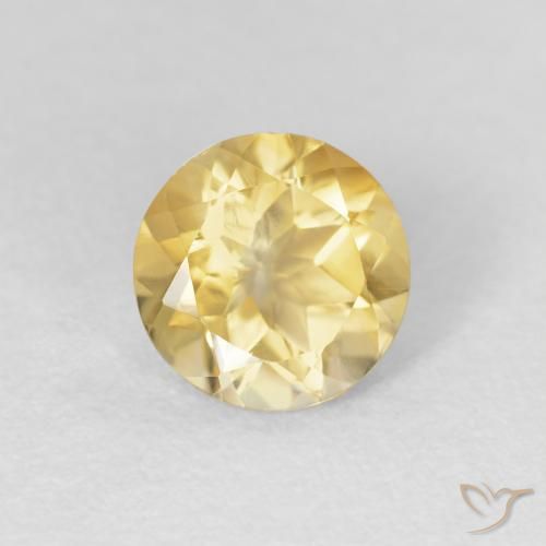 1.14ct Natürlicher Hell Gold Citrin, Runden, VVS