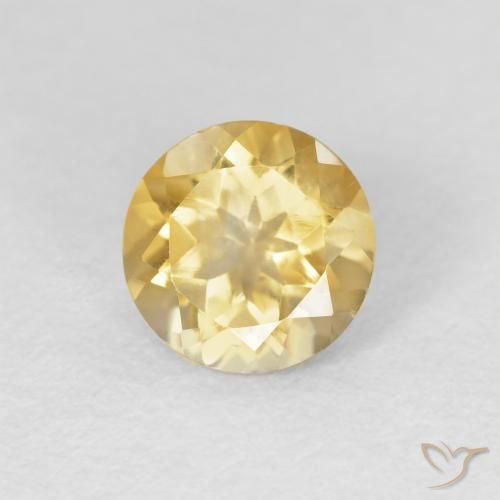 9,17 ctw natürlicher Hell Gold Citrin, Runden, VVS