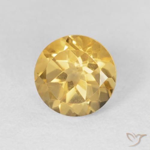 9,17 ctw natürlicher Golden Citrin, Runden, VVS
