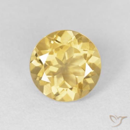 1.94ct Natürlicher gold-orange Citrin, Runden, VVS