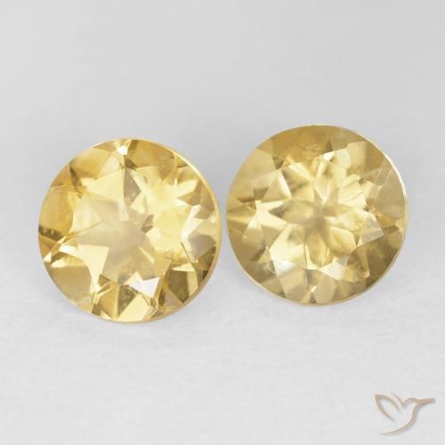 3.60 ct natürliche Golden Citrin-Edelsteine, Runden, VS