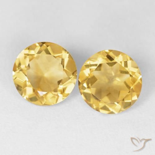 3.25ctw Natürlicher Mittelgold Citrin, Runden, VVS
