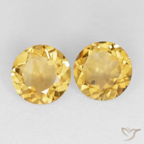 3.25 ct natürliche Mittelgold Citrin-Edelsteine, Runden, VVS