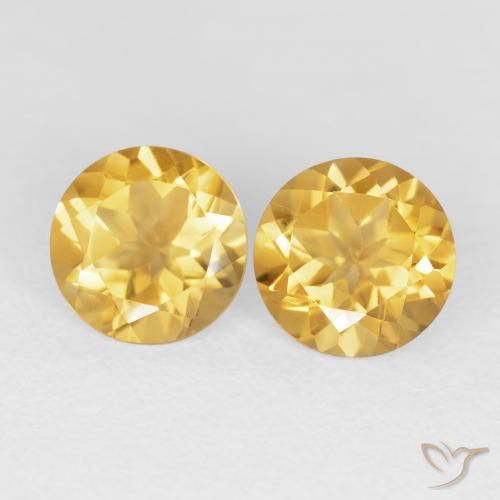 3.45ctw Natürlicher Golden Citrin, Runden, VVS