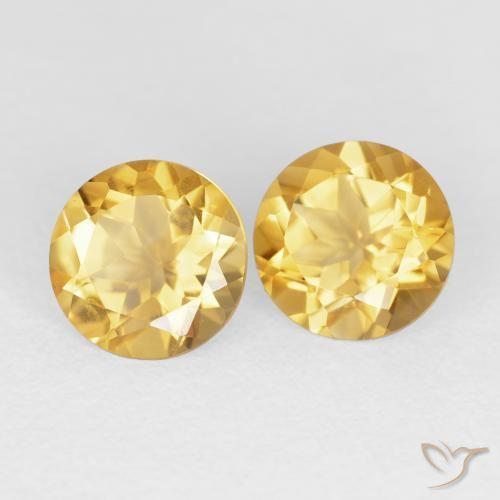 3.45 ct natürliche Golden Citrin-Edelsteine, Runden, VVS