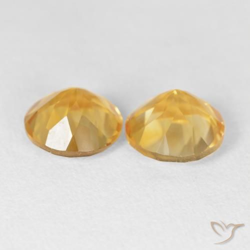 3.45 ct natürliche Golden Citrin-Edelsteine, Runden, VVS