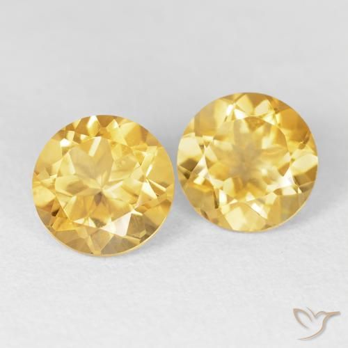 3.70 ct natürliche Mittleres Gold Citrin-Edelsteine, Runden, VVS