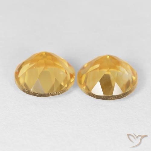 3.69 ct natürliche Helles Gold Citrin-Edelsteine, Runden, VVS