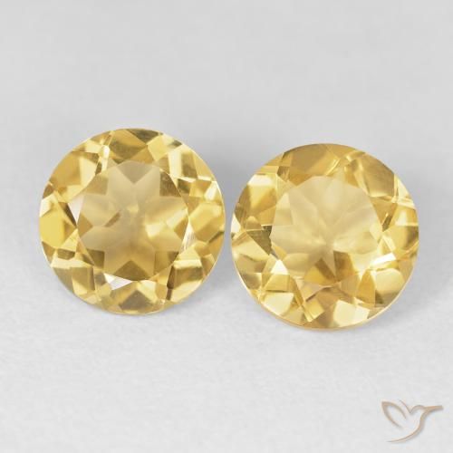 3.76ctw Natürlicher Mittleres Gold Citrin, Runden, VVS