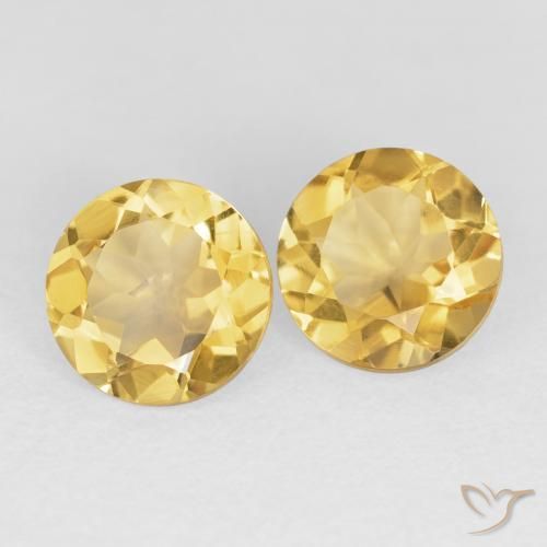 3.76 ct natürliche Mittleres Gold Citrin-Edelsteine, Runden, VVS