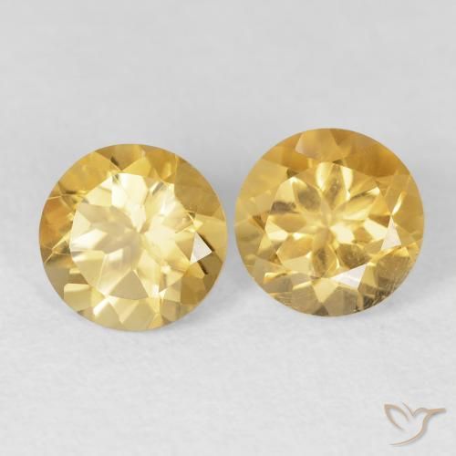 2.45 ct natürliche Golden Citrin-Edelsteine, Runden, VVS