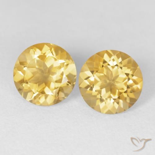 3.68ctw Natürlicher Golden Citrin, Runden, VVS