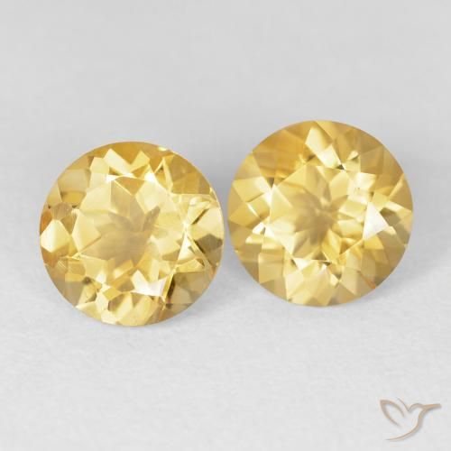 3.68 ct natürliche Golden Citrin-Edelsteine, Runden, VVS
