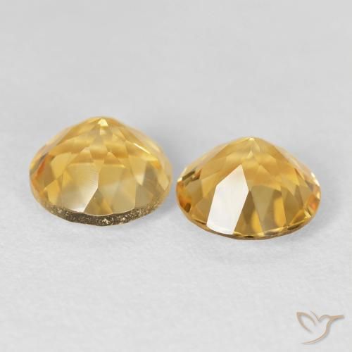 3.68 ct natürliche Golden Citrin-Edelsteine, Runden, VVS