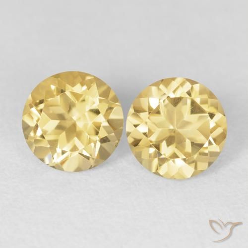 2.72ctw Natürlicher Hell Gold Citrin, Runden, VVS