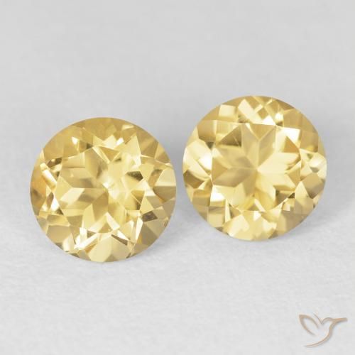 2.72 ct natürliche Hell Gold Citrin-Edelsteine, Runden, VVS