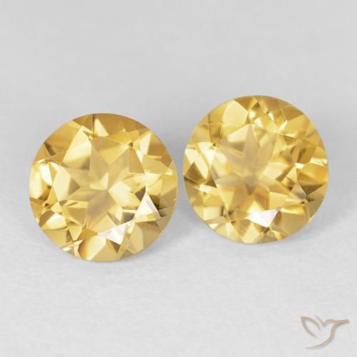 3.33 ct natürliche Mittleres Gold Citrin-Edelsteine, Runden, VVS