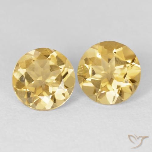 3.45 ct natürliche Golden Citrin-Edelsteine, Runden, VVS
