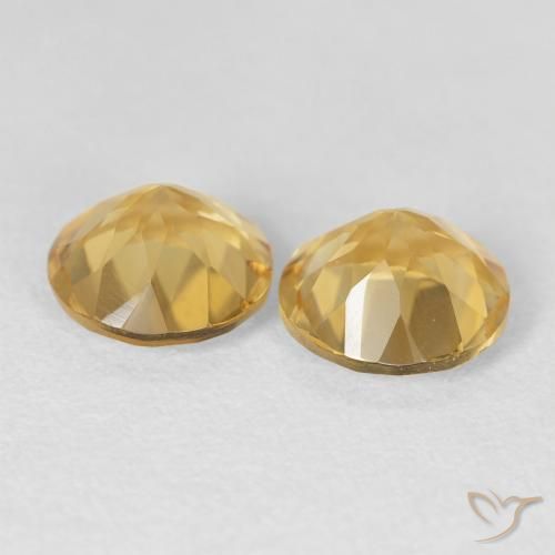 3.45 ct natürliche Golden Citrin-Edelsteine, Runden, VVS
