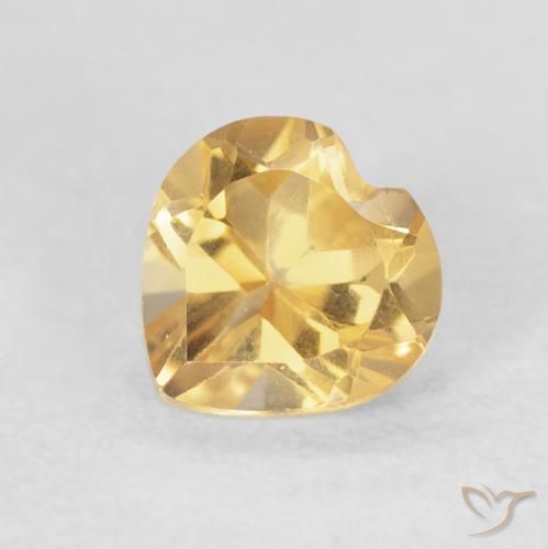 0.73ct Natürlicher Golden Citrin, Herz, VVS