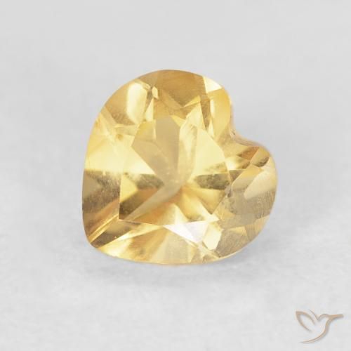 0.74ct Natürlicher Golden Citrin, Herz, VVS