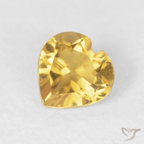 0.42ct Natürlicher Golden Citrin, Herz, VVS
