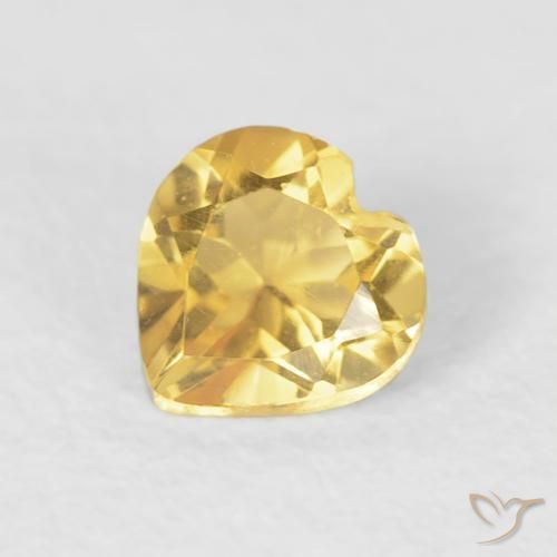 0.40ct Natürlicher Mittleres Gold Citrin, Herz, VVS