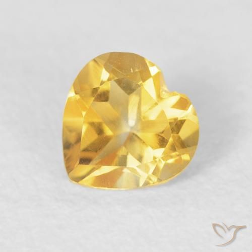 0.44ct Natürlicher Mittleres Gold Citrin, Herz, VVS