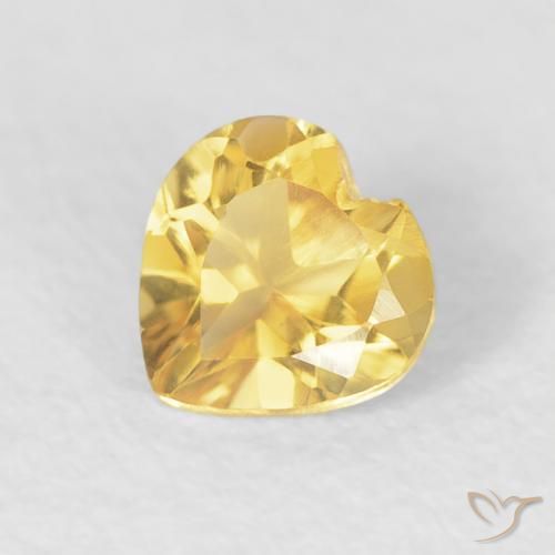 0.42ct Natürlicher Golden Citrin, Herz, VVS