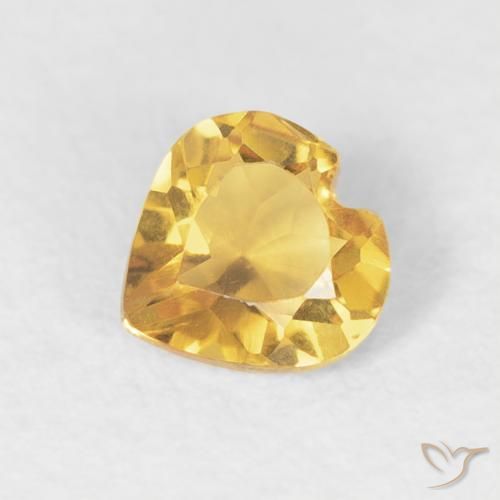 0.35ct Natürlicher Mittleres Gold Citrin, Herz, VVS