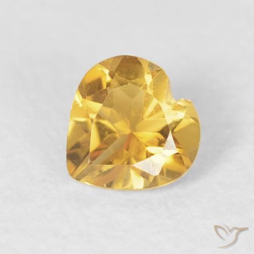 0.38ct Natürlicher Golden Citrin, Herz, VVS